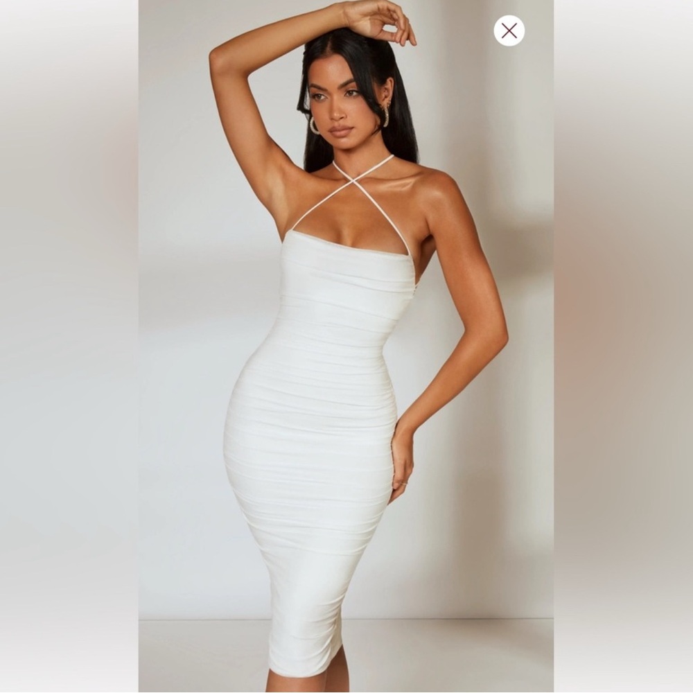 Oh Polly White Backless Strappy Dress